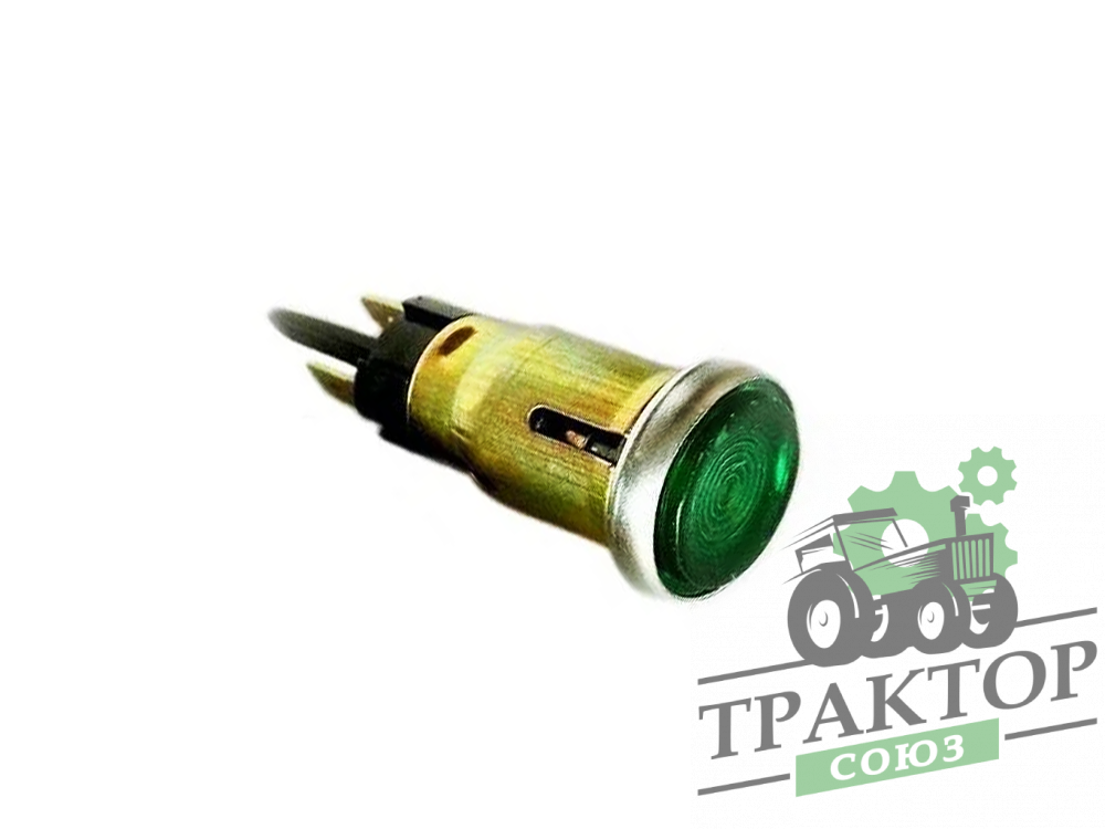 Ліхтар контрольної лампи (зелений) 12V ПД20-Е1
