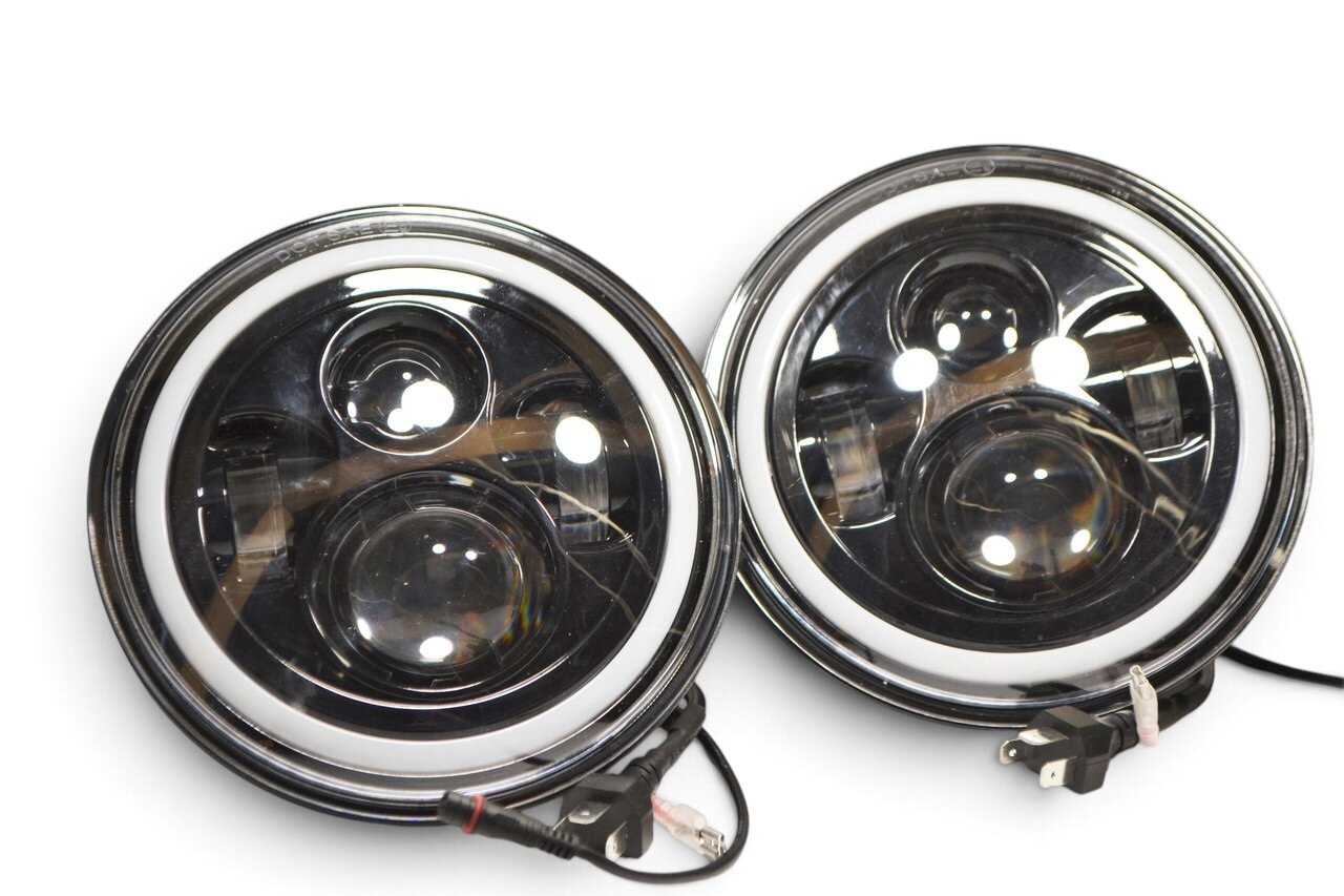Світлодіодна LED фара 75Вт Нива, УАЗ 469, ВАЗ 2101, 2121, FJ Cruiser, мотоцикл, мото 7 дюйм