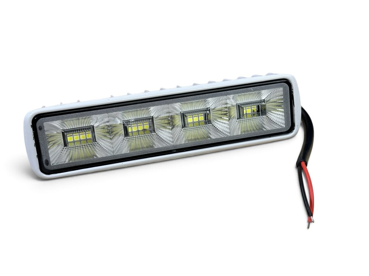 LED фара 48Вт прямокутна (кобміноване світло) H-4F-32B