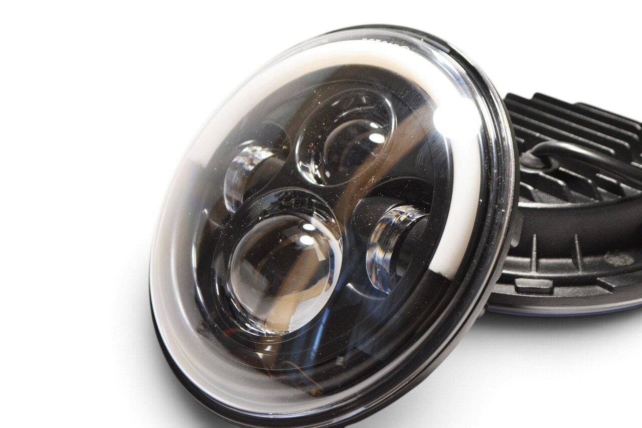 Світлодіодна LED фара (L-025) 75Вт Нива, УАЗ 469, ВАЗ 2101, 2121, FJ Cruiser, мотоцикл, мото 7 дюйм