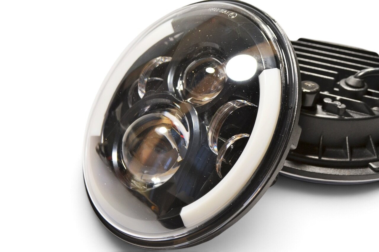Світлодіодна LED-фара 70 Вт Нива, УАЗ 469, ВАЗ 2101, 2121, FJ Cruiser, мотоцикл, мото 7 дюйм