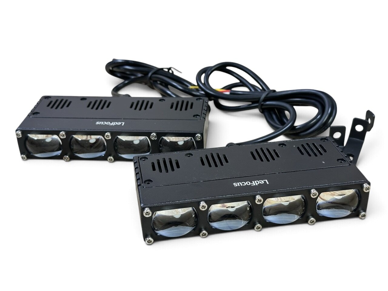 Led модуль L4 лінза (14,5см) з вентилятором (комлпект 2шт) (LF-U225-01) (біле-жовте)