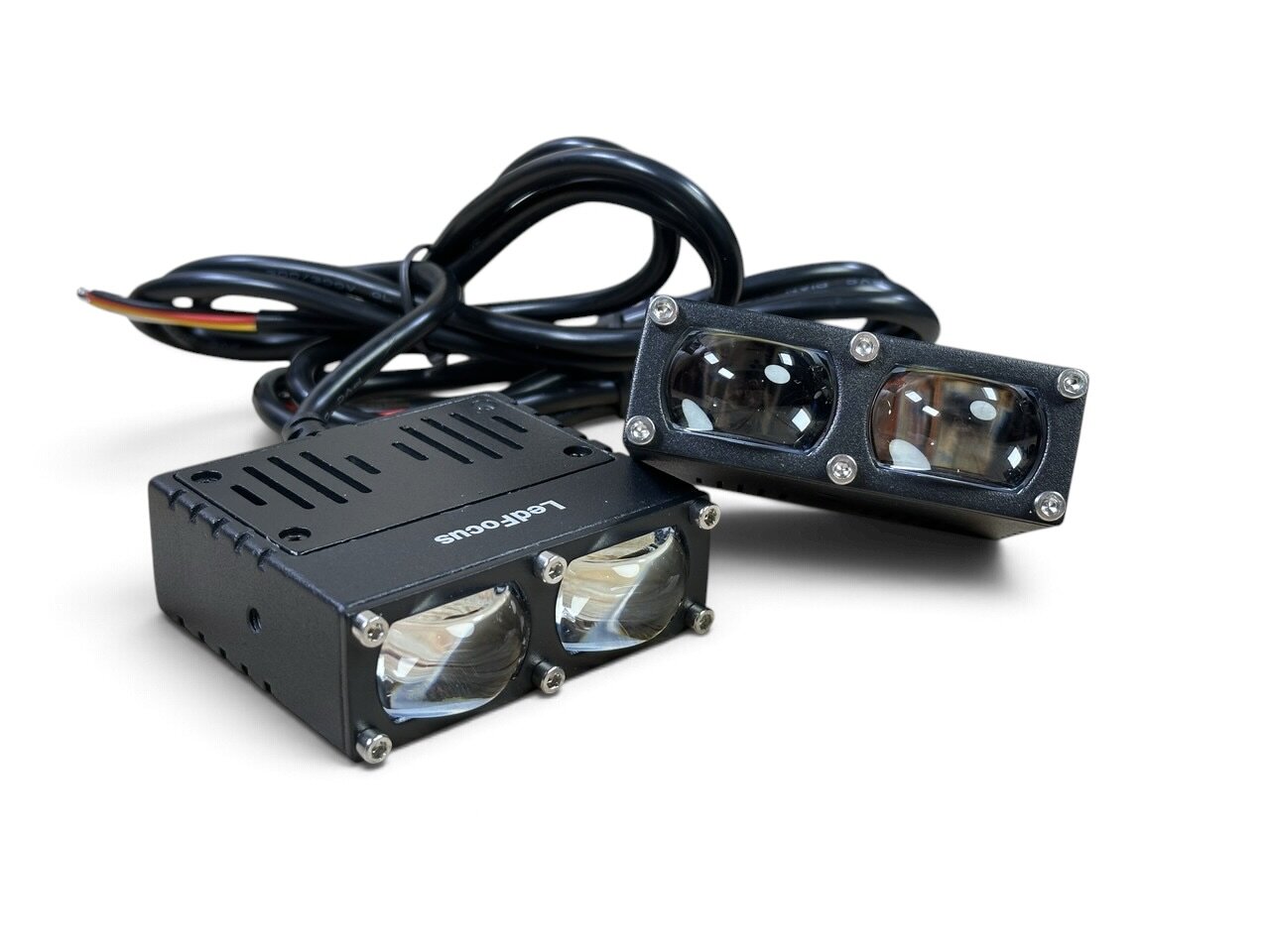 Led модуль L2 лінза (7,5см) з вентилятором (комплект 2шт) (LF-U219-01) (біле-жовте)