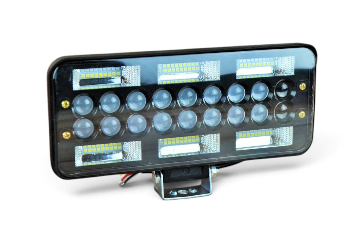 Фара LED прямокутна 216W 6000K (72 діодів) (25 см х 11 см х 5 см) (ближній + дальний)