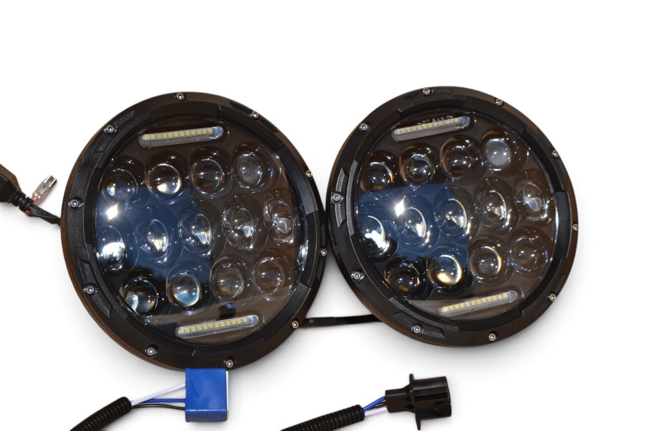 Світлодіодна LED фара 70Вт Нива, УАЗ 469, ВАЗ 2101, 2121, FJ Cruiser, мотоцикл, мото 7 дюйм
