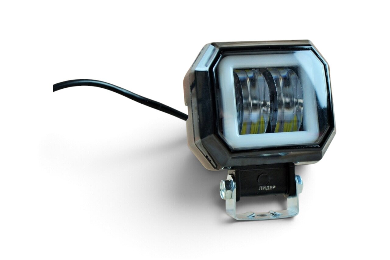LED фара 20Вт (20SW) квадратна з ДХО з чіткою світлотіньовою межею