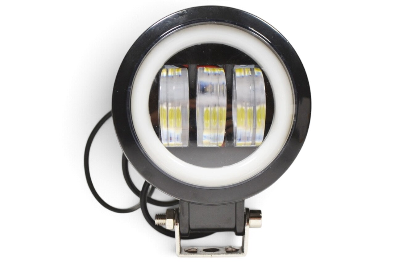 LED-фара 30Вт (30SR2-W) кругла з ДХО з чіткою світлотіньовою межею
