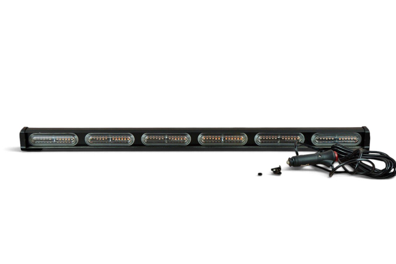 LED балка стробоскоп на дах 75W, мигалка жовте світло, прикурювач 12-24В (66см*5см*4см)