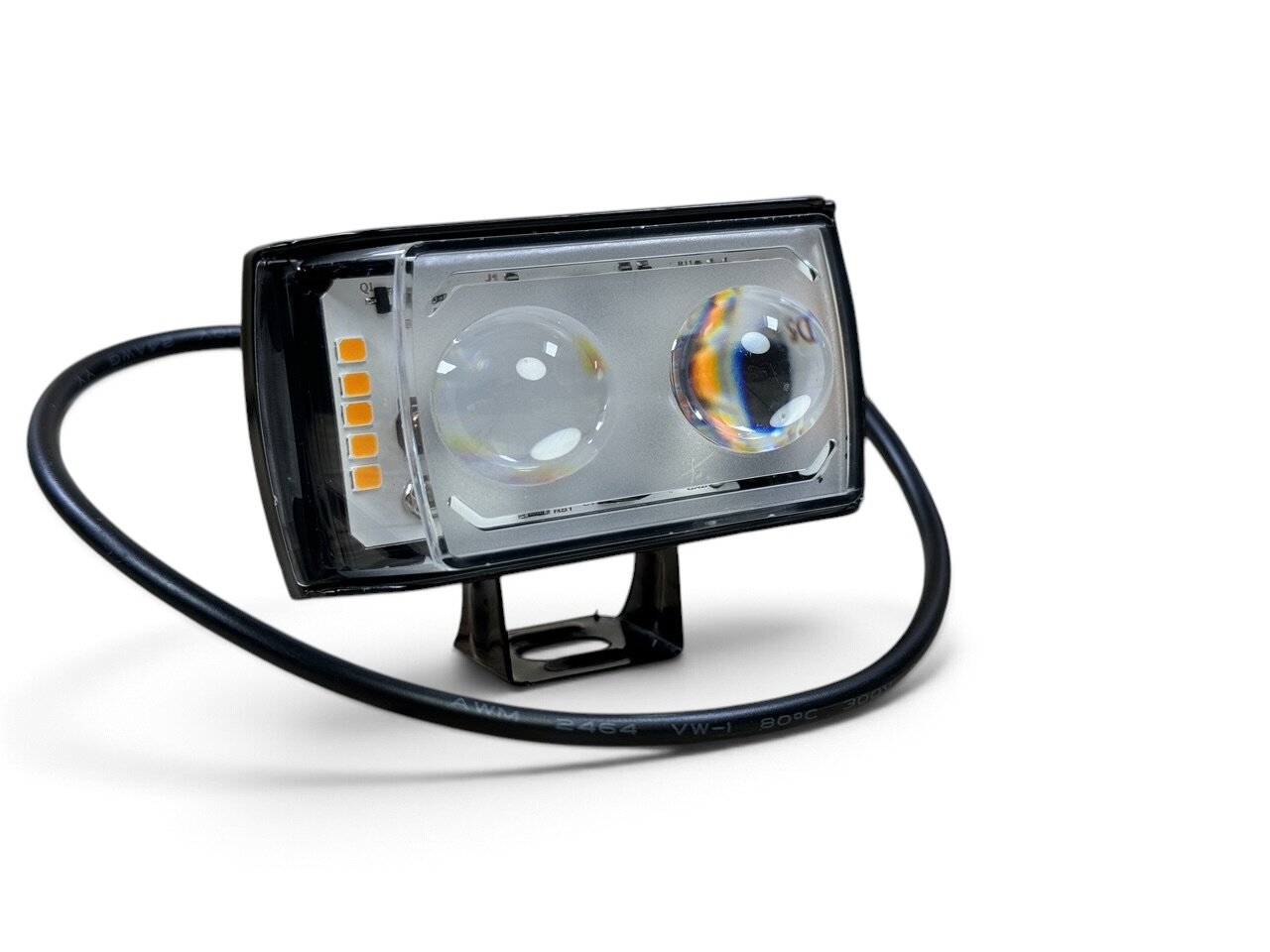 LED Фара ВВ 1813 W/Y+Габарит 2led 40Вт + жовтий стробоскоп