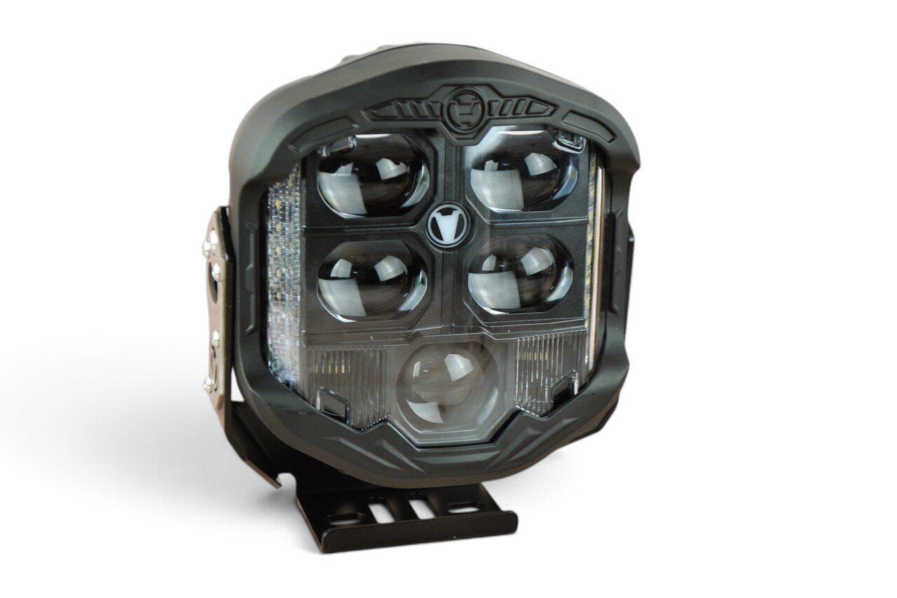 Фара LED прямокутна Лінзована 96W 6000K Дальнє + ближнє світло  (Ø20см* 8см)