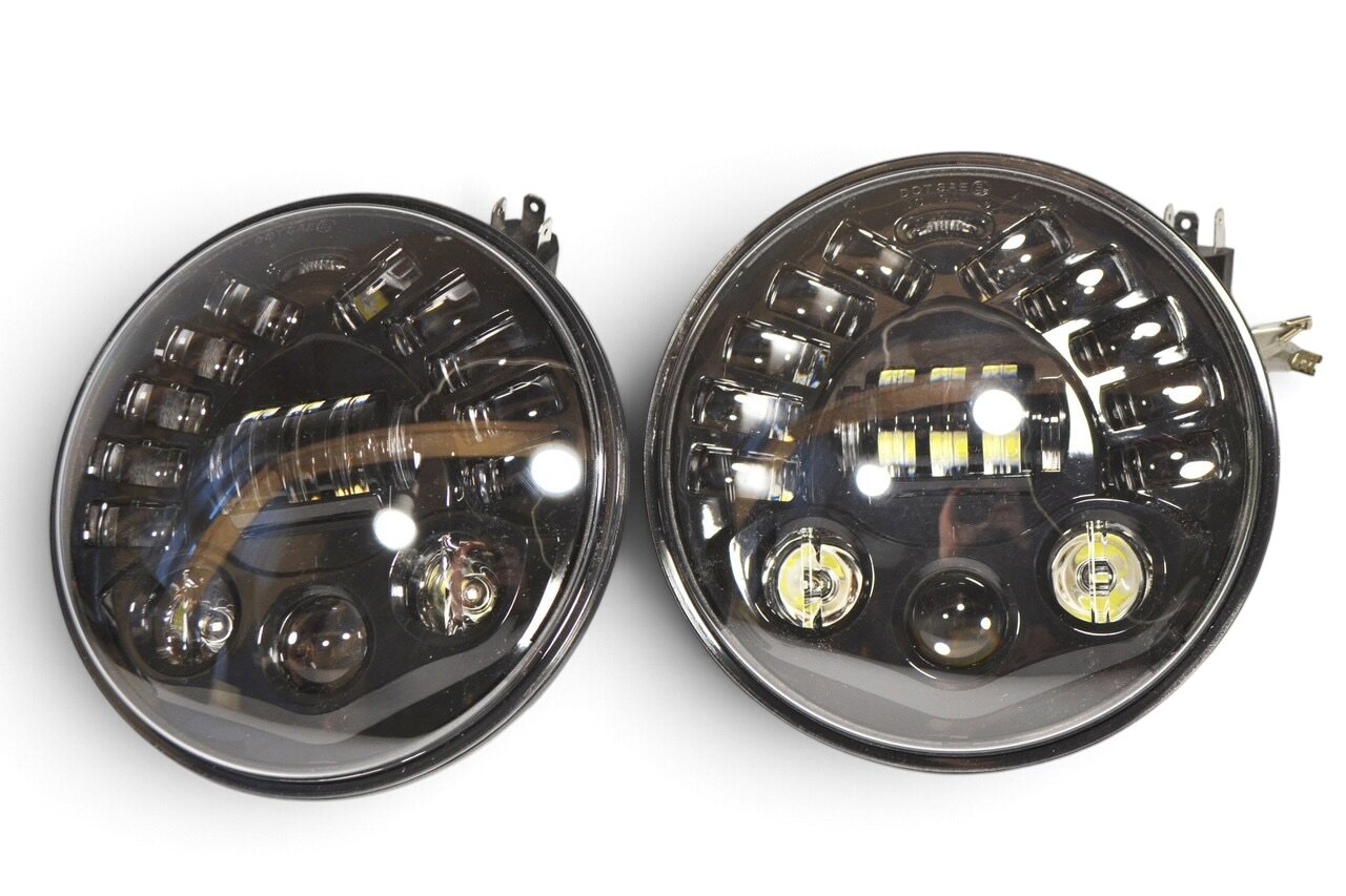 Світлодіодна LED-фара (L-010) 80 Вт Нива, УАЗ 469, ВАЗ 2101, 2121, FJ Cruiser, мотоцикл, мото 7 дюйм