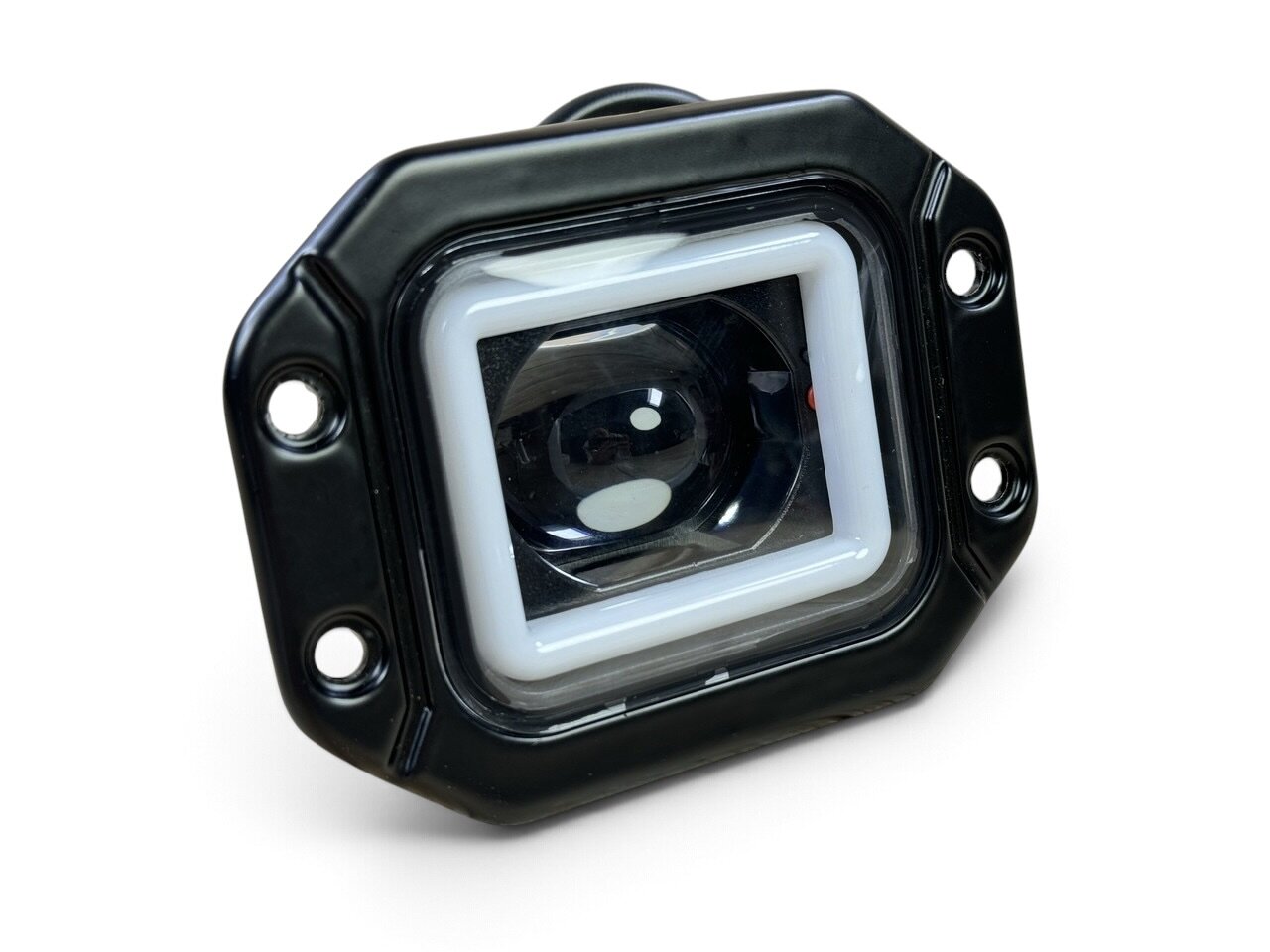 Світлодіодна фара StarLight WL-018B-30W 12-24V + Angel Eyes, білий/жовтий зі світлотіньовою межею (СТГ)