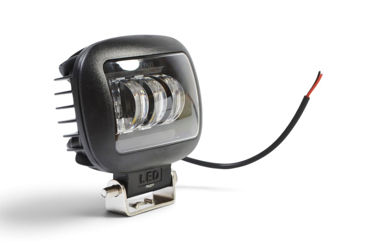 LED фара 45Вт Квадратна (Black)Два режими, (Білий + Жовтий) з чіткою світлотіньовою межею з ДХО