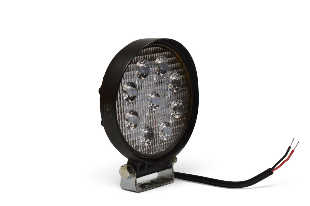 Світлодіодна LED кругла фара робоча 27W/60° 27Вт,(3Вт*9ламп) Широкий промінь