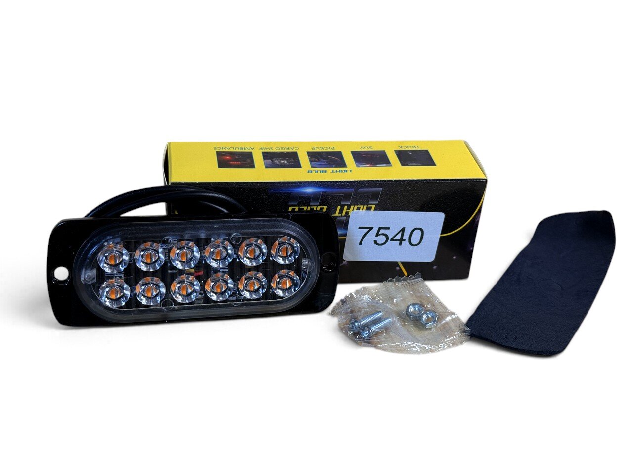 Стробоскоп LED 12 діодів 1 штука (жовтий стробоскоп)