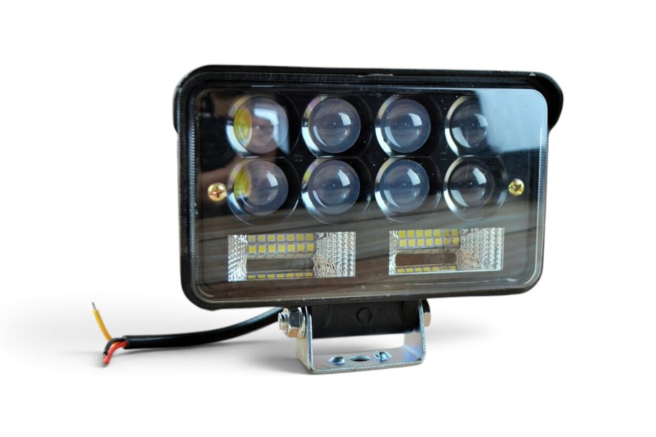 Фара LED прямокутна 66 W 6000 K (22 діодів) (15.2 см х 9 см х 5см) (ближний + дальний )