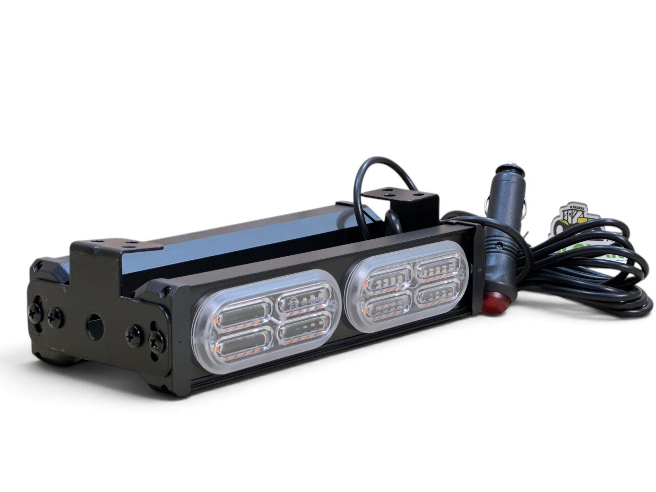 LED балка стробоскоп на магнітах 65W 2-сторони,жовте світло, прикурювач (23см*10см*5см) 12-24В
