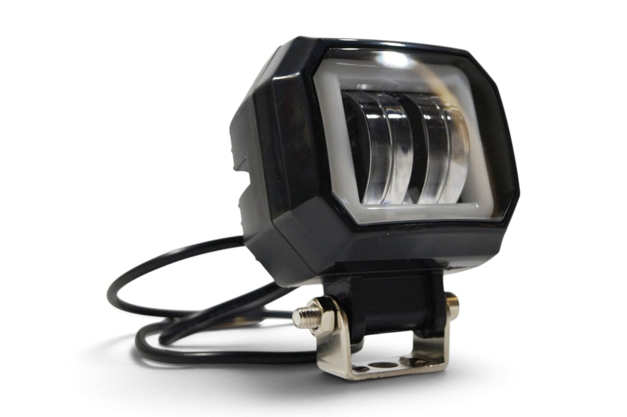LED фара 20Вт (20SW) квадратна з ДХО з чіткою світлотіньовою межею