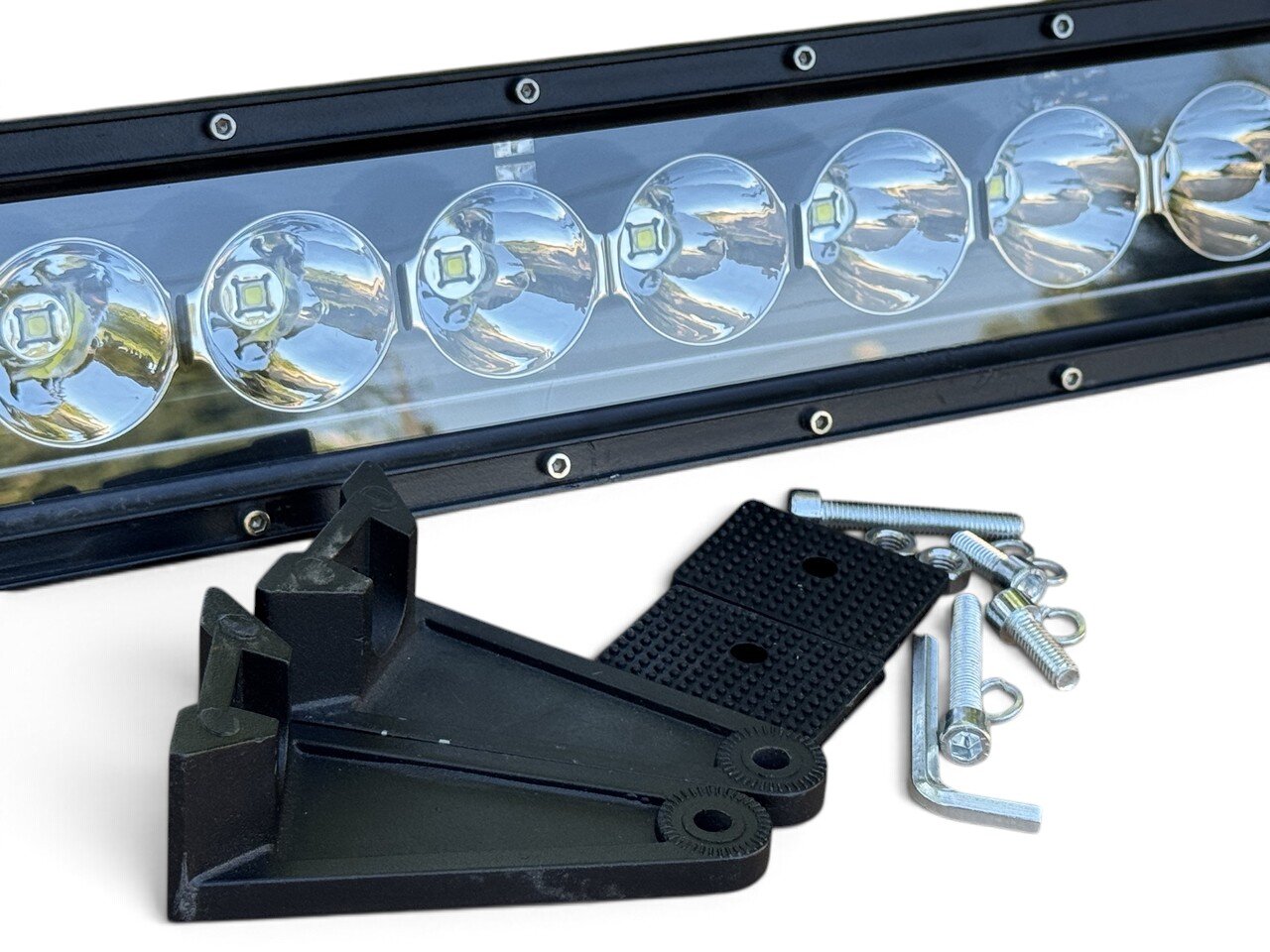 Пряма LED балка 270Вт 12–30В, 125,5×8 см, комбіноване світло з боковими габаритами