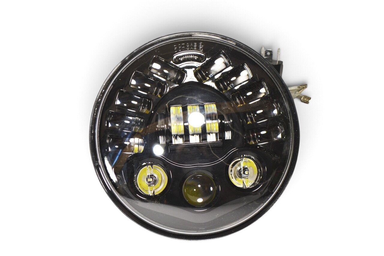 Світлодіодна LED-фара (L-010) 80 Вт Нива, УАЗ 469, ВАЗ 2101, 2121, FJ Cruiser, мотоцикл, мото 7 дюйм