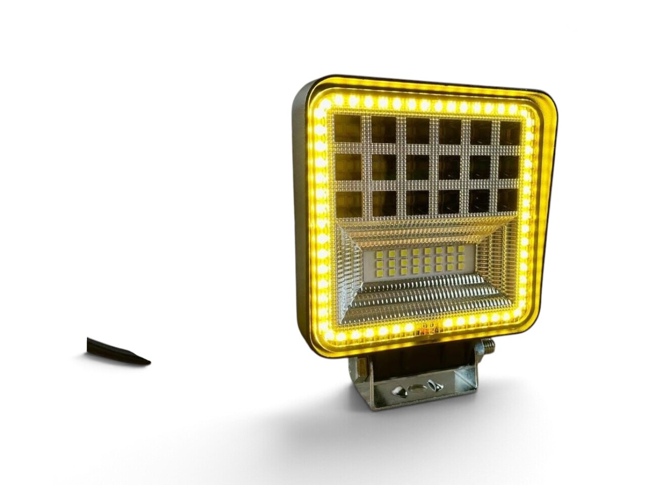 Світлодіодна LED фара (45мм корпус) робоча 126Вт Ангельські очі