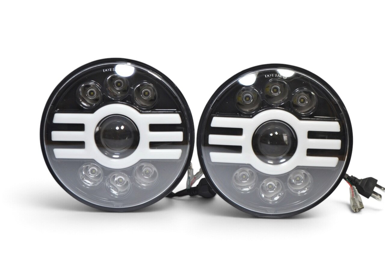 Світлодіодна LED фара 75Вт Нива, УАЗ 469, ВАЗ 2101, 2121, FJ Cruiser, мотоцикл, мото 7 дюйм (Універсальна)