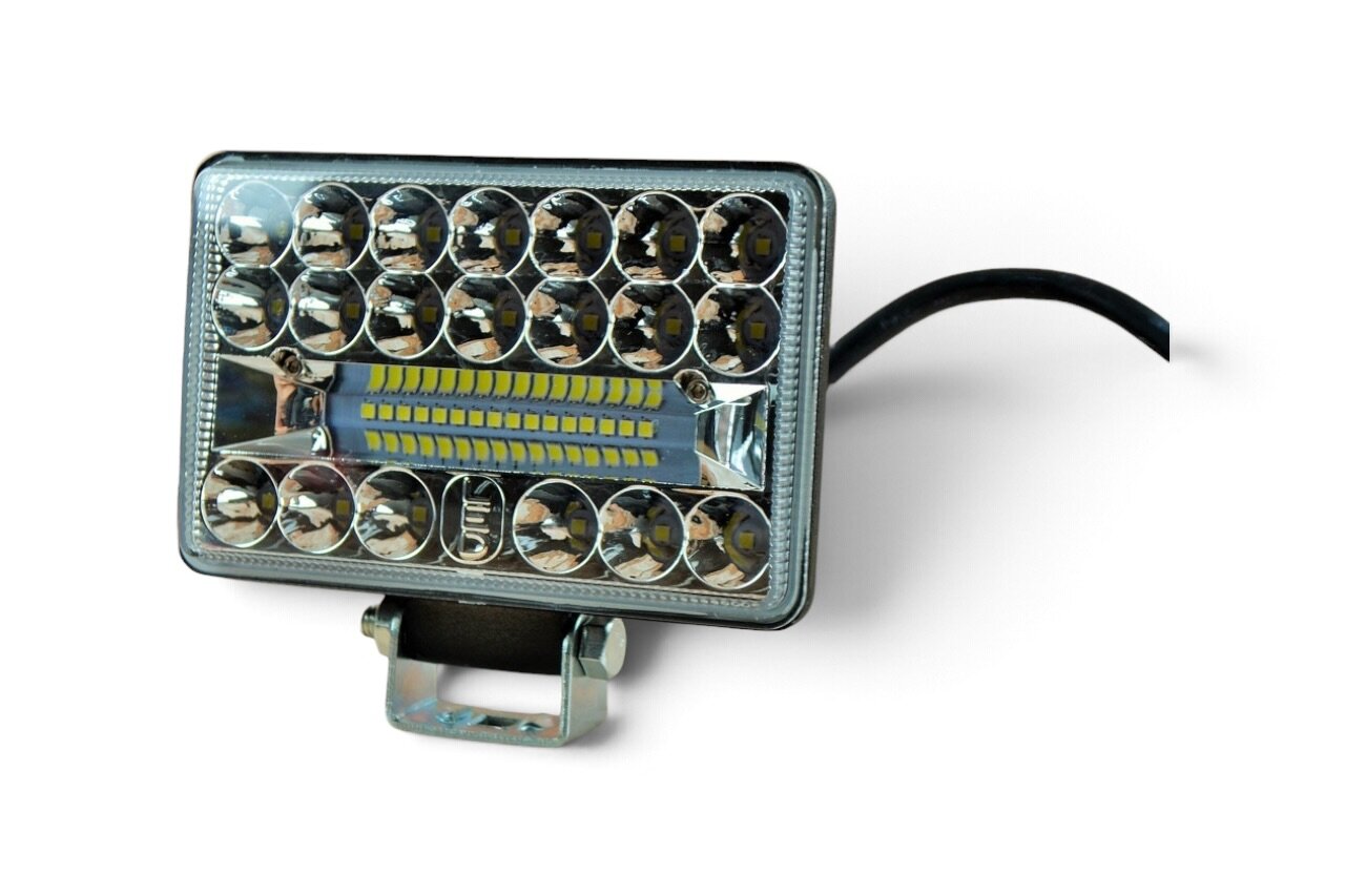 Фара LED прямокутна 108W 6000K (36 діодів) (13,5 см х 9 см х 3см) (ближний + дальний)