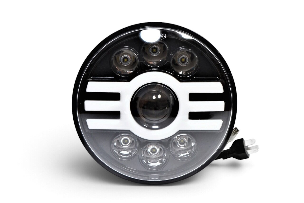 Світлодіодна LED фара 75Вт Нива, УАЗ 469, ВАЗ 2101, 2121, FJ Cruiser, мотоцикл, мото 7 дюйм (Універсальна)