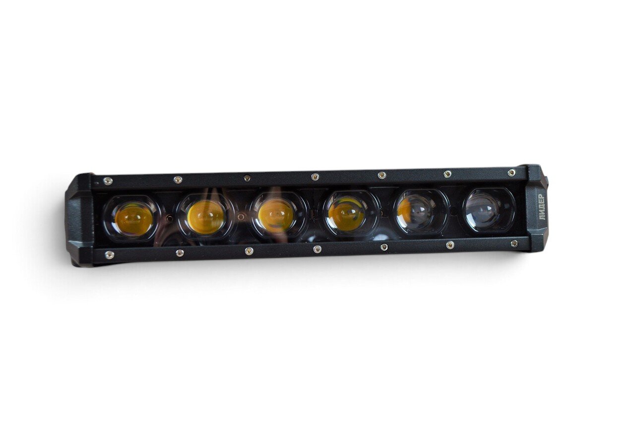 Светодиодная балка LED Q-72 (6 диодов, 29 см, W/W) ближний свет + дальний свет