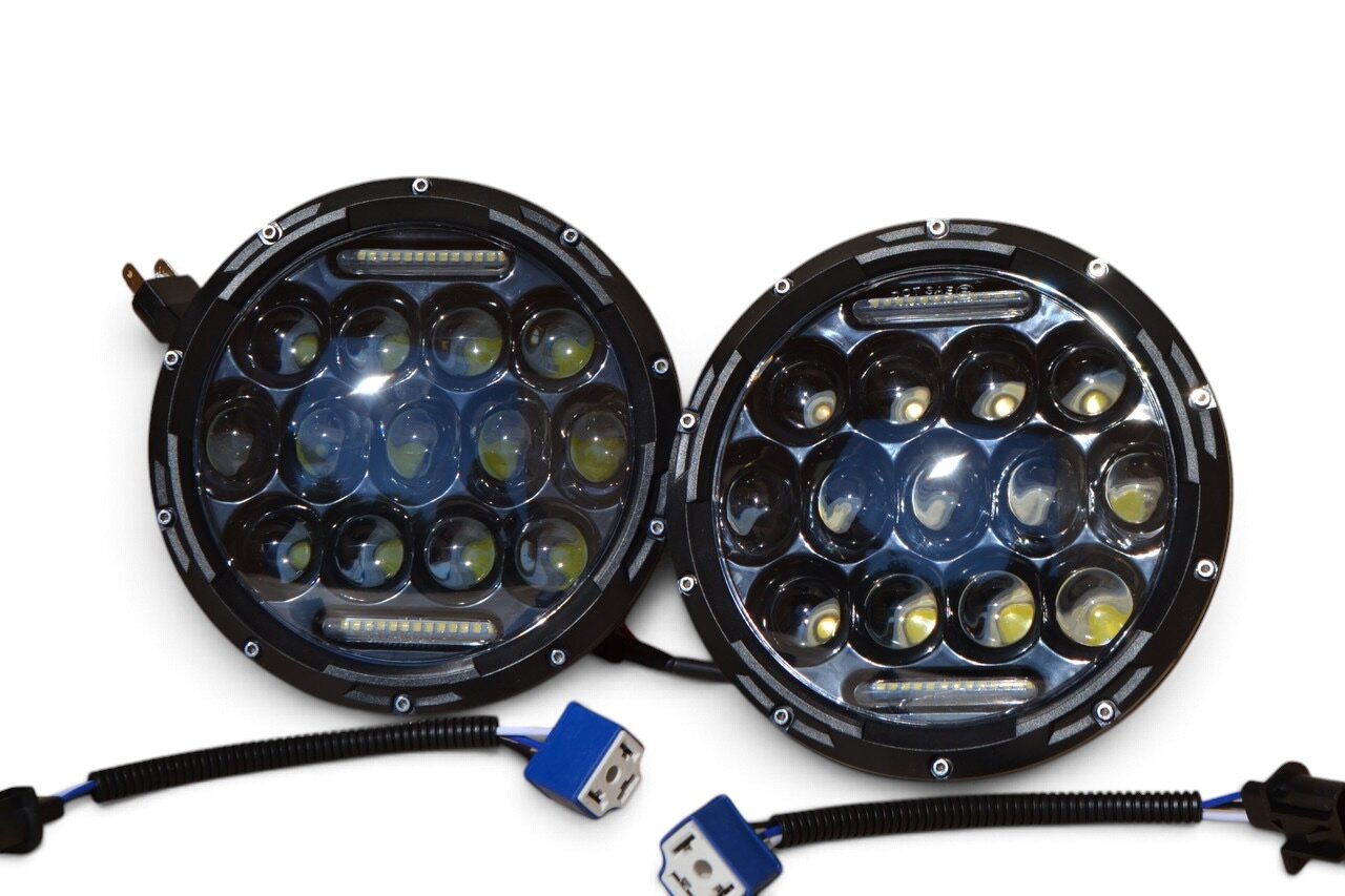 Світлодіодна LED фара 70Вт Нива, УАЗ 469, ВАЗ 2101, 2121, FJ Cruiser, мотоцикл, мото 7 дюйм