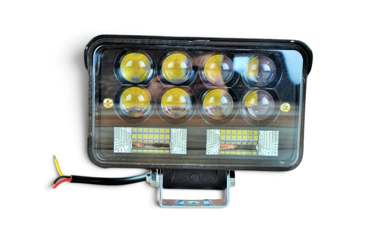 Фара LED прямокутна 66 W 6000 K (22 діодів) (15.2 см х 9 см х 5см) (ближний + дальний )