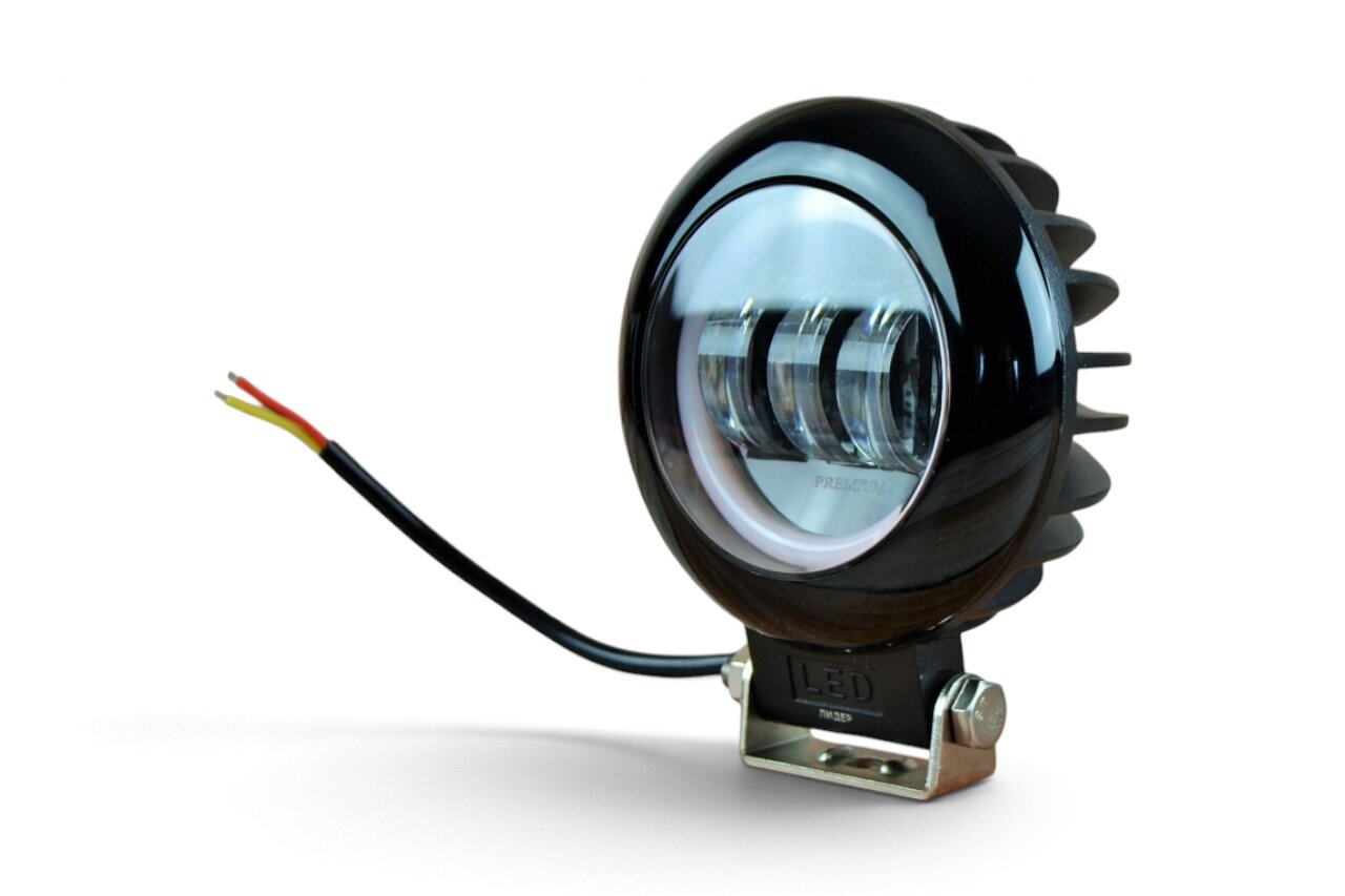Додаткова світлодіодна LED-фара 45 Вт Кругла (Ангельська Око Синій) з чіткою світлотіньовою межею