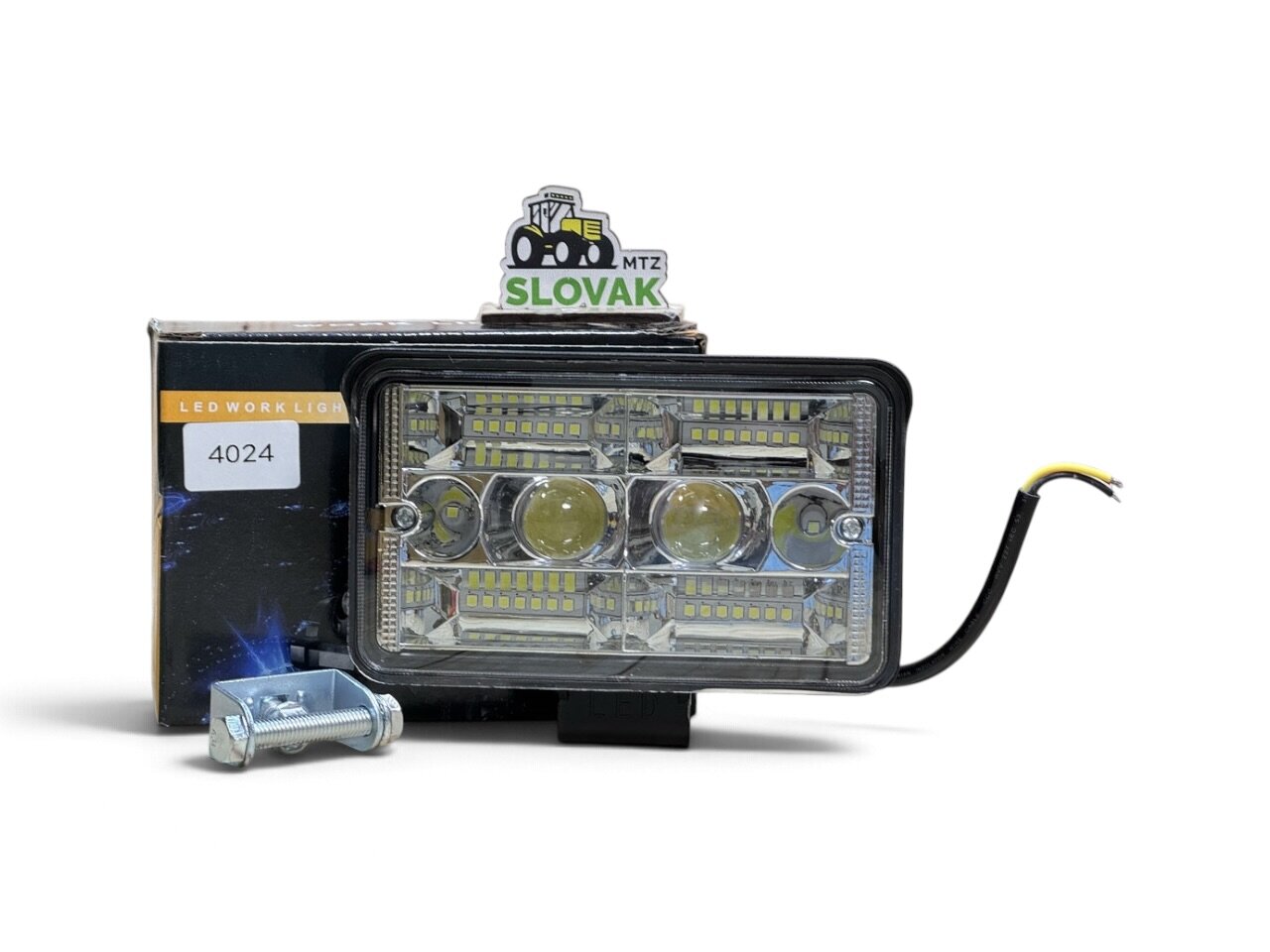 Фара LED прямокутна 104W 6000K-3000К (32 діодів) (15,5 см х 9 см  х 5 см) (ближній + дальній  )