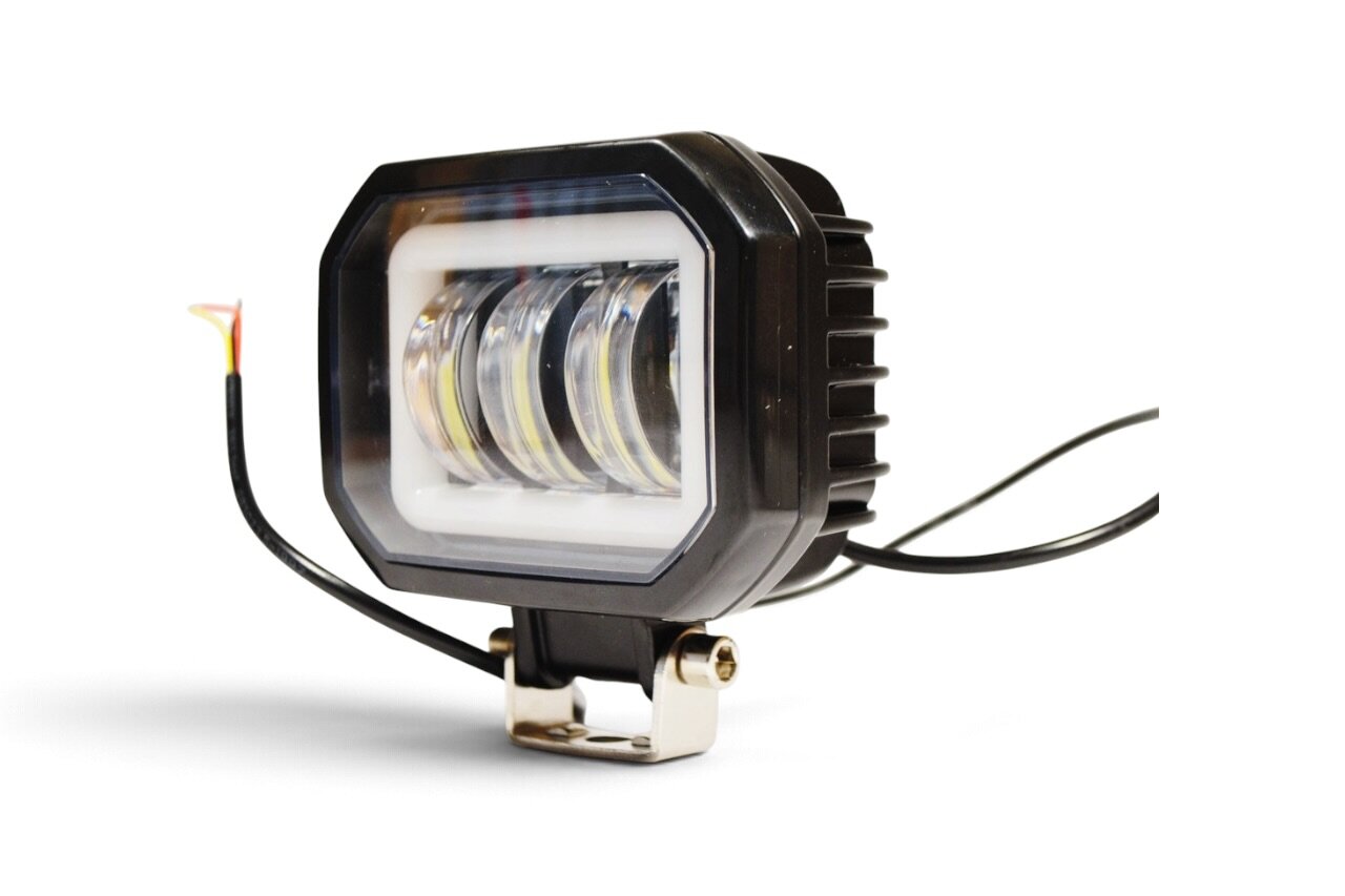 LED фара 30Вт (30SH2-W) квадратна з ДХО з чіткою світлотіньовою межею