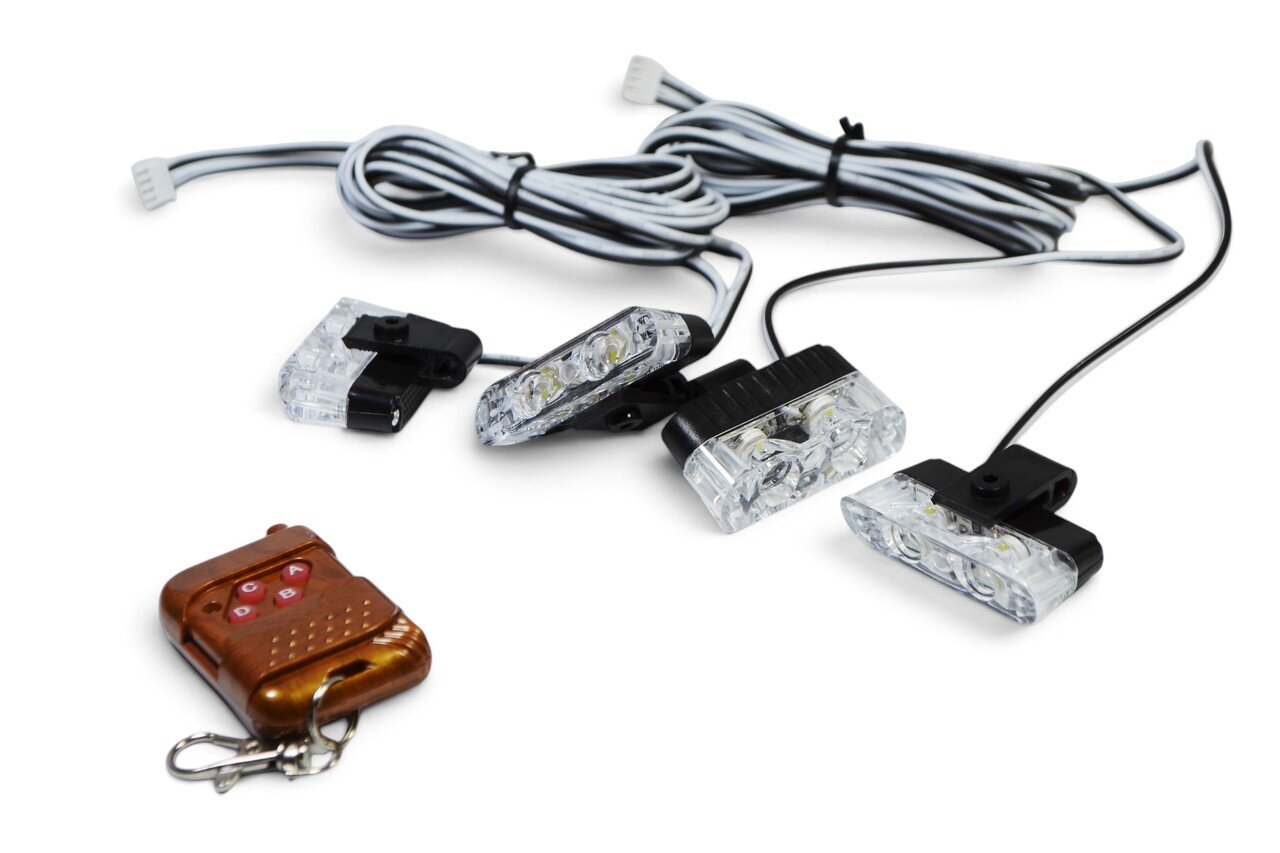 Стробоскоп LED з пультом 9202 4 W/W NEW (білий стробоскоп)
