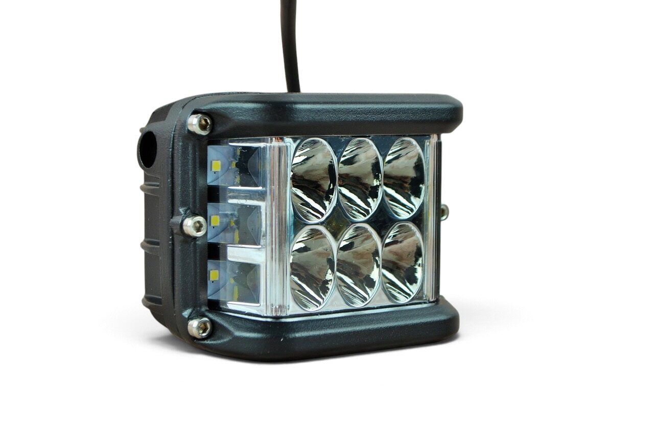 Світлодіодна LED фара 60Вт (світлодіоди 5W х12шт) Жовтий стробоскоп
