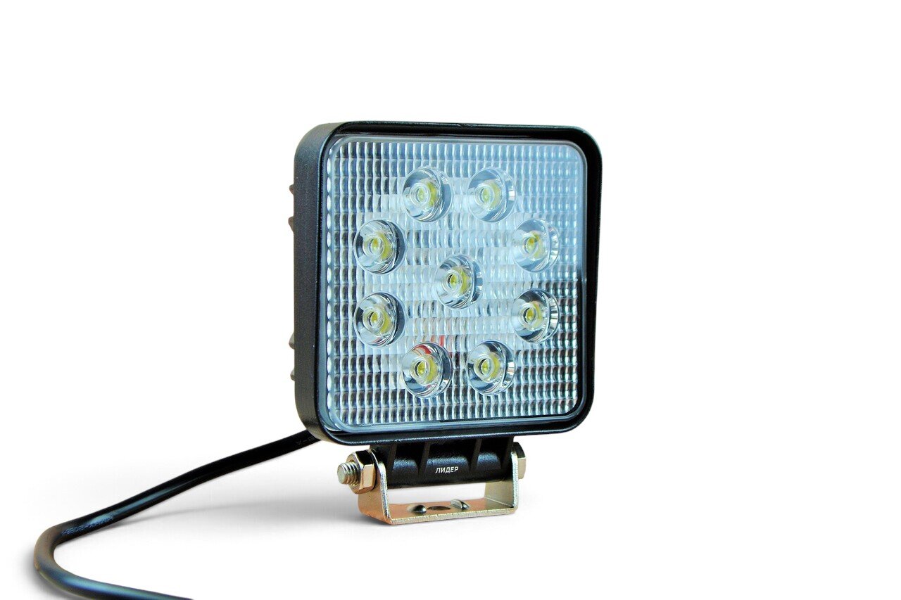 Світлодіодна LED фара робоча 27W/60° 27Вт,(3Вт*9 ламп) Широкий промінь