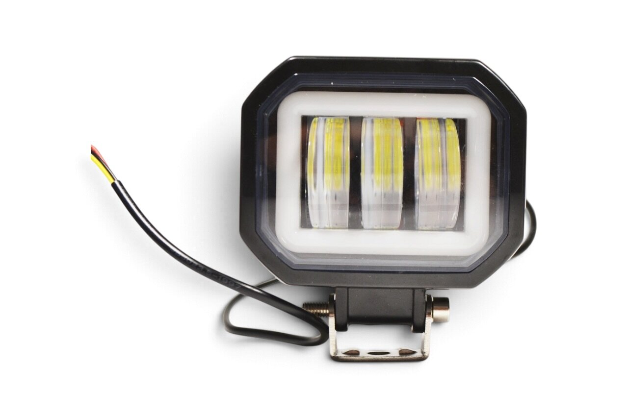 LED фара 30Вт (30SH2-W) квадратна з ДХО з чіткою світлотіньовою межею