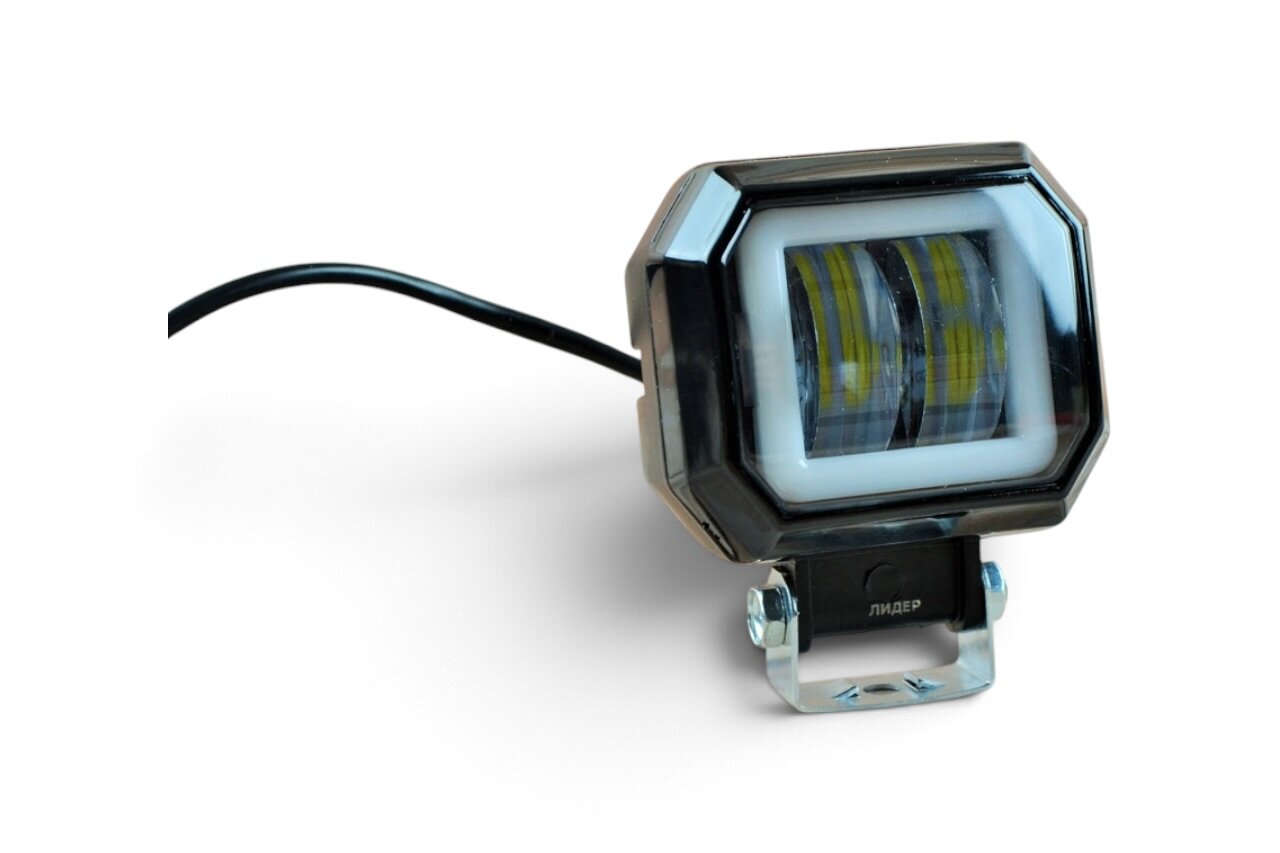 LED фара 20Вт (20SW) квадратна з ДХО з чіткою світлотіньовою межею