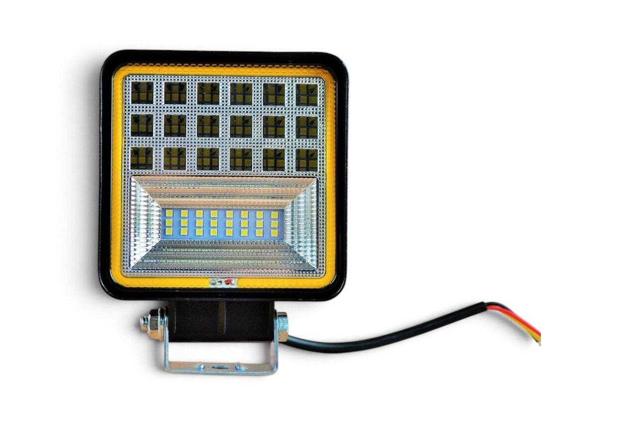 Світлодіодна LED фара (45мм корпус) робоча 126Вт Ангельські очі