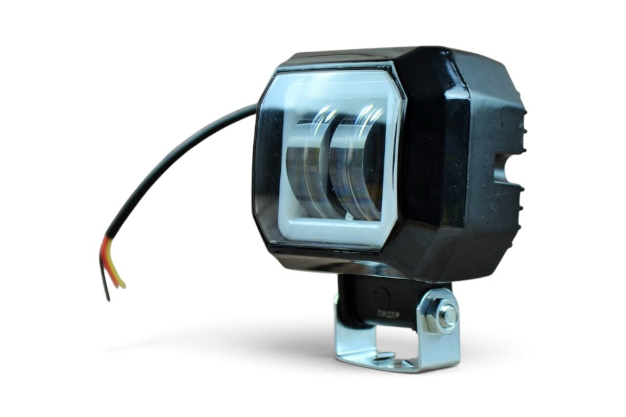 LED фара 20Вт (20SW) квадратна з ДХО з чіткою світлотіньовою межею
