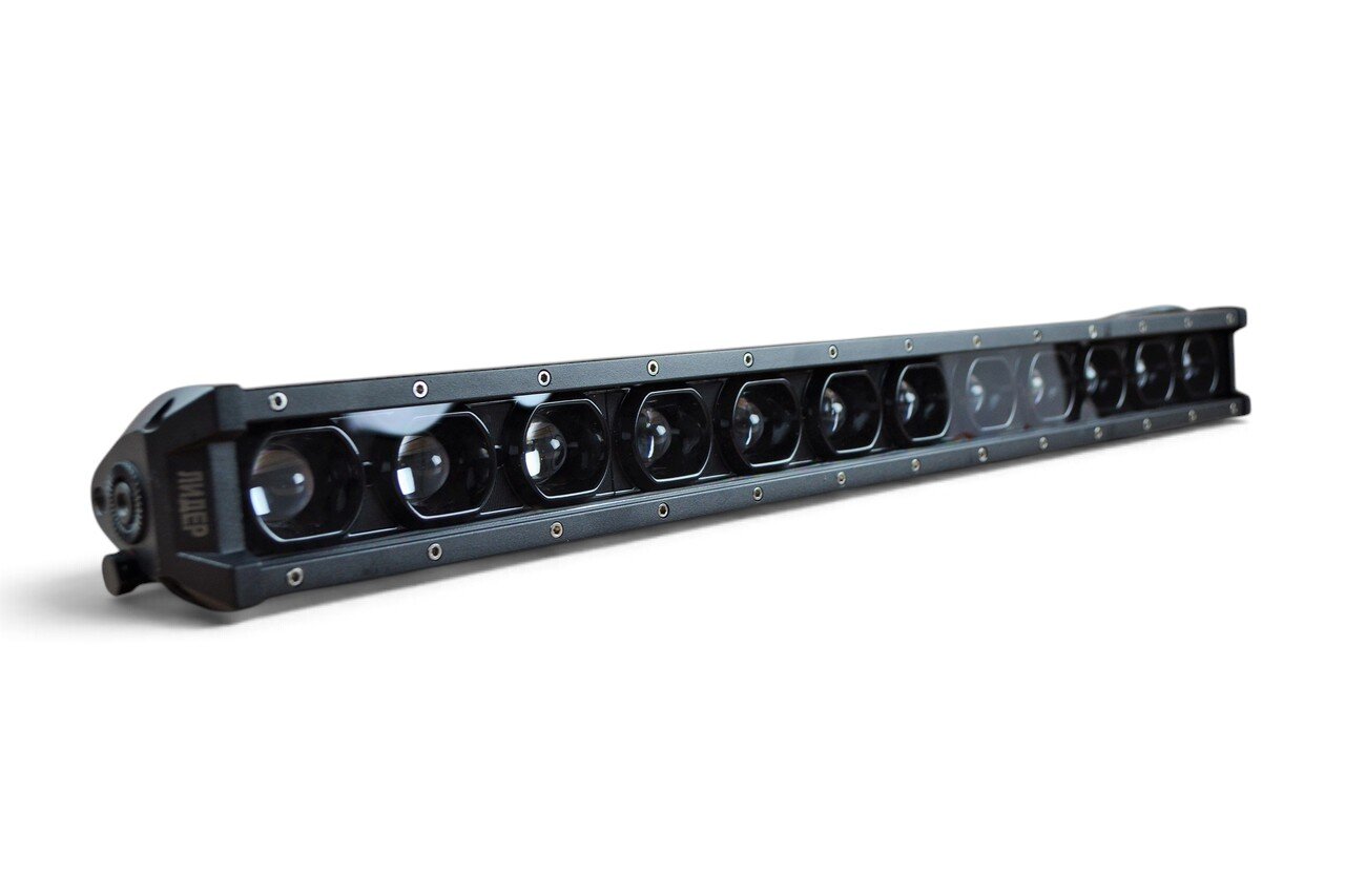 Светодиодная балка LED Q-108 (9 линз, 43см, W/Y) ближний желтый свет + дальний белый свет