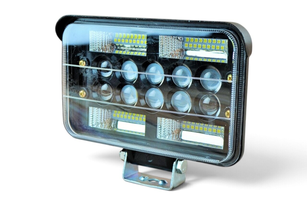 Фара LED прямокутна 138W 6000K (46 діодів) (17 см х 11см х 6см) (ближний + дальний)