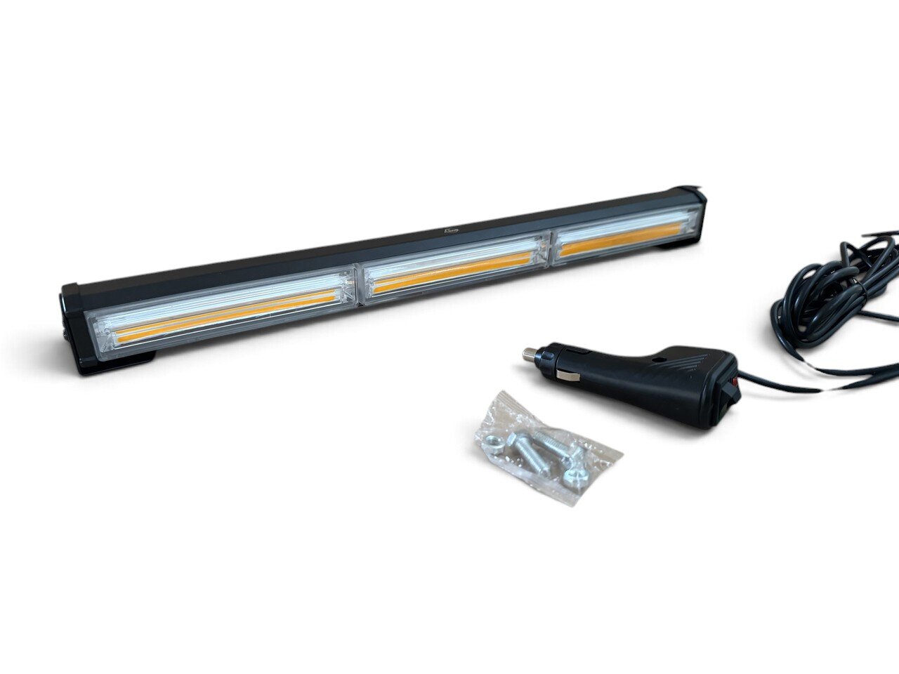 LED балка стробоскоп жовта 3 секції (45 см, 3P-COB)