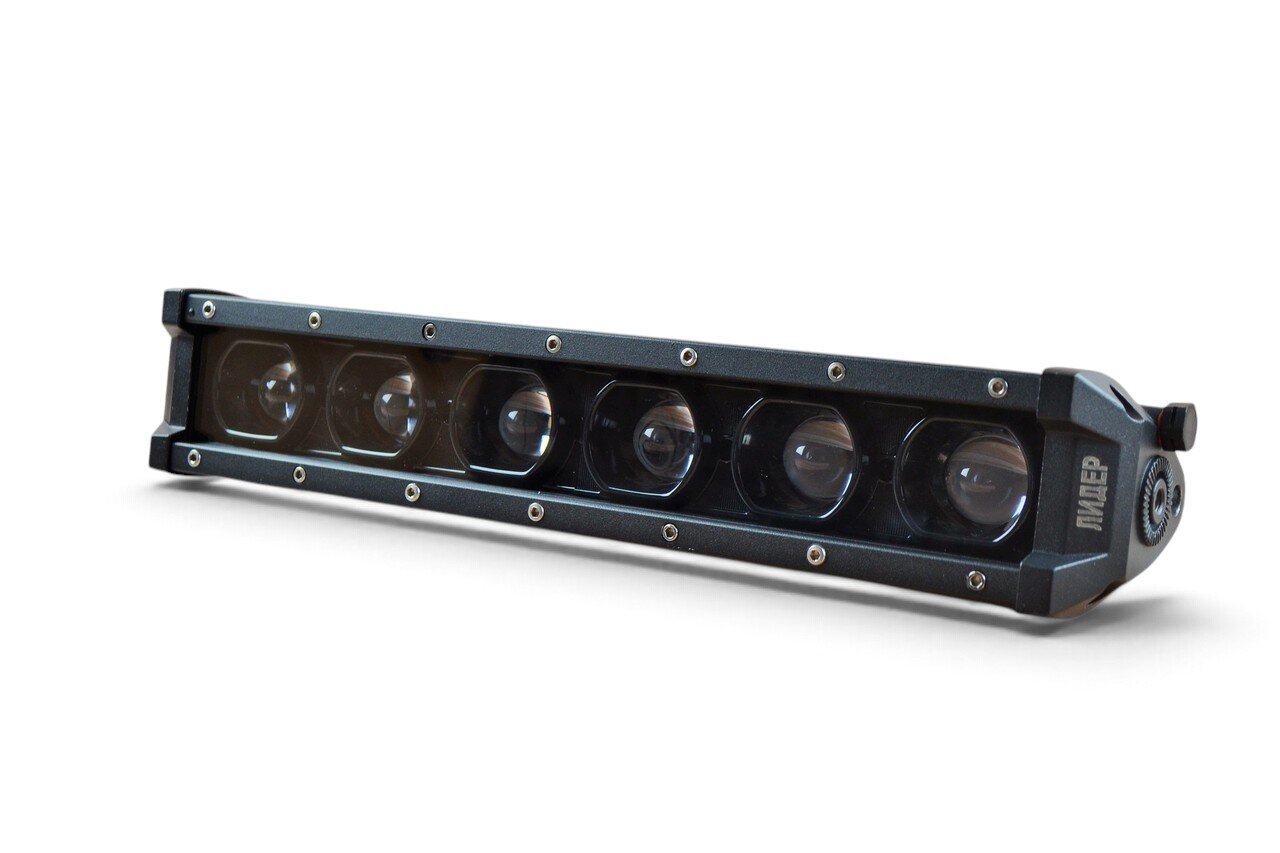 Светодиодная балка LED Q-72 (6 диодов, 29 см, W/Y) ближний желтый свет + дальний белый свет