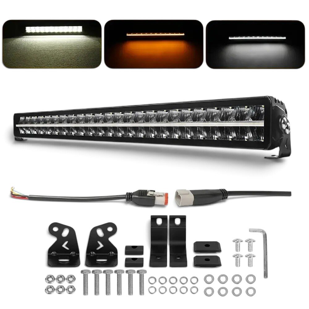Світлодіодна балка (люстра) StarLight SL-3342 дальнє світло WHITE + DRL 180W 20000Lm 12/24V (107см) SL-3342