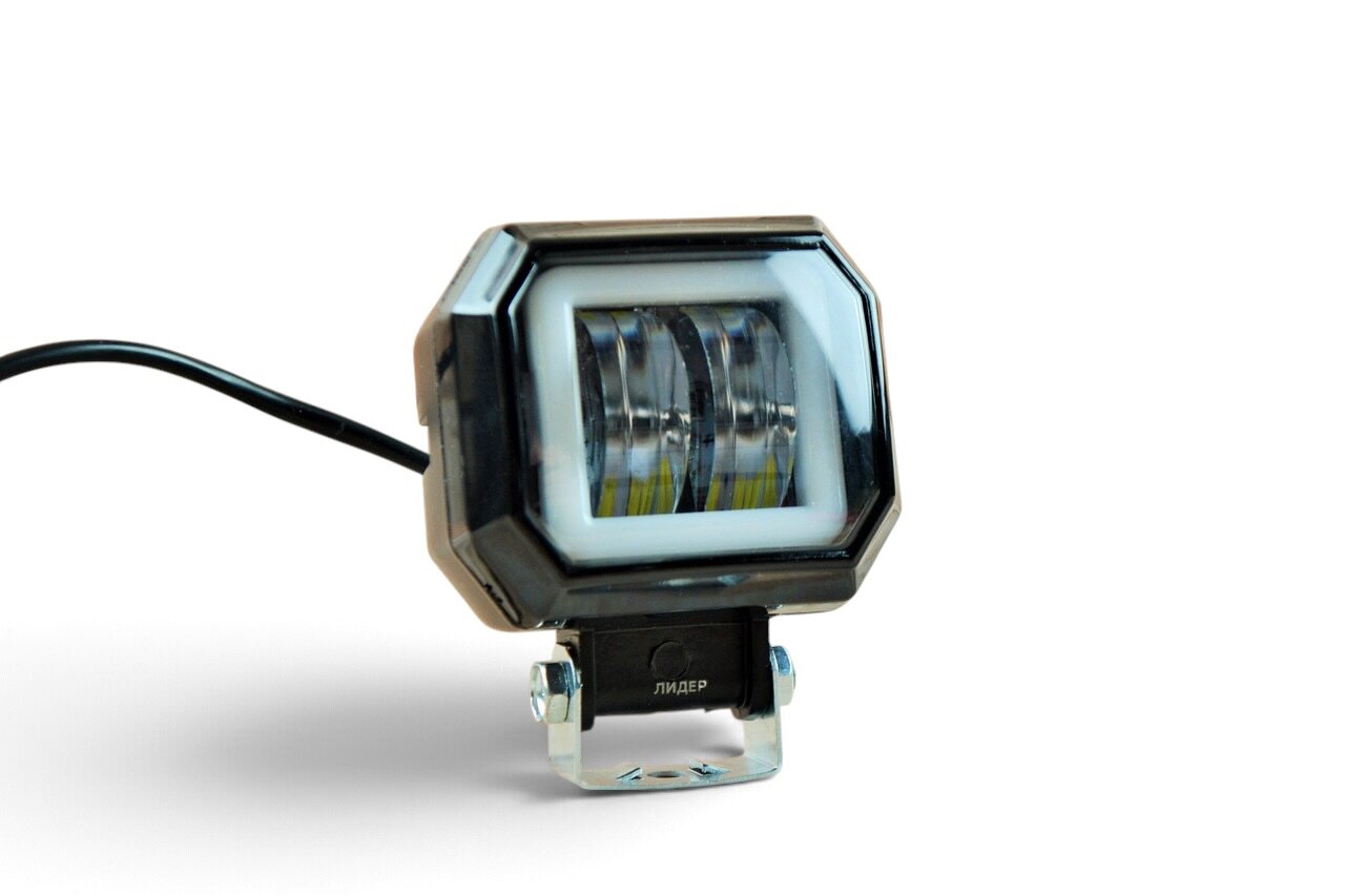 LED-фара 20Вт (20SB) квадратна з ДХО Синього кольору з чіткою світлотіньовою межею (4056)
