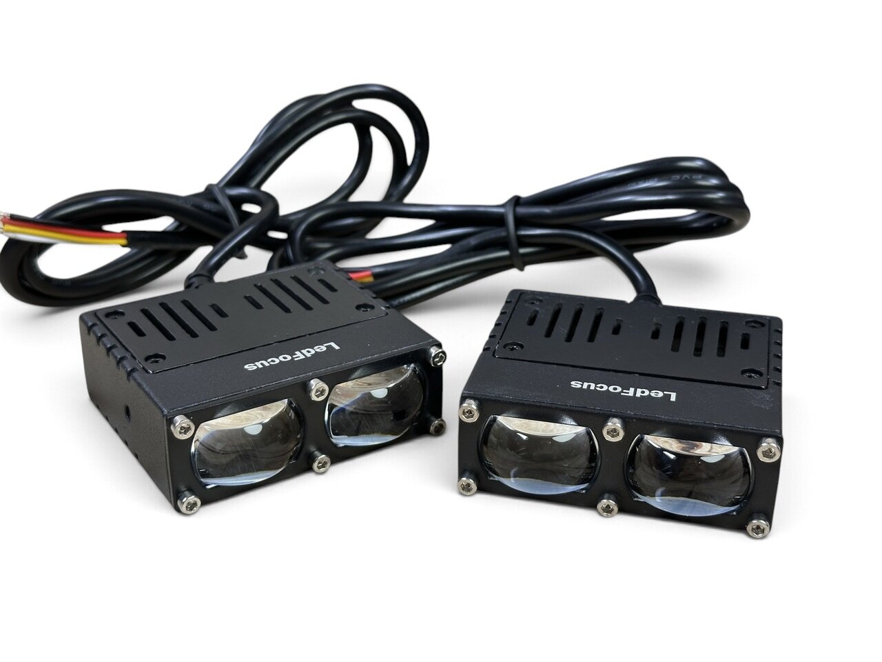 Led модуль L2 лінза (7,5см) з вентилятором (комплект 2шт) (LF-U219-01) (біле-жовте)