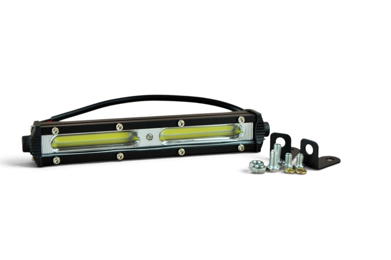 Фара LED прямокутна 20W (плоска) (2 діода) (chip COB-D1) (2 діода) (18.5 см х 5см х 3 см)