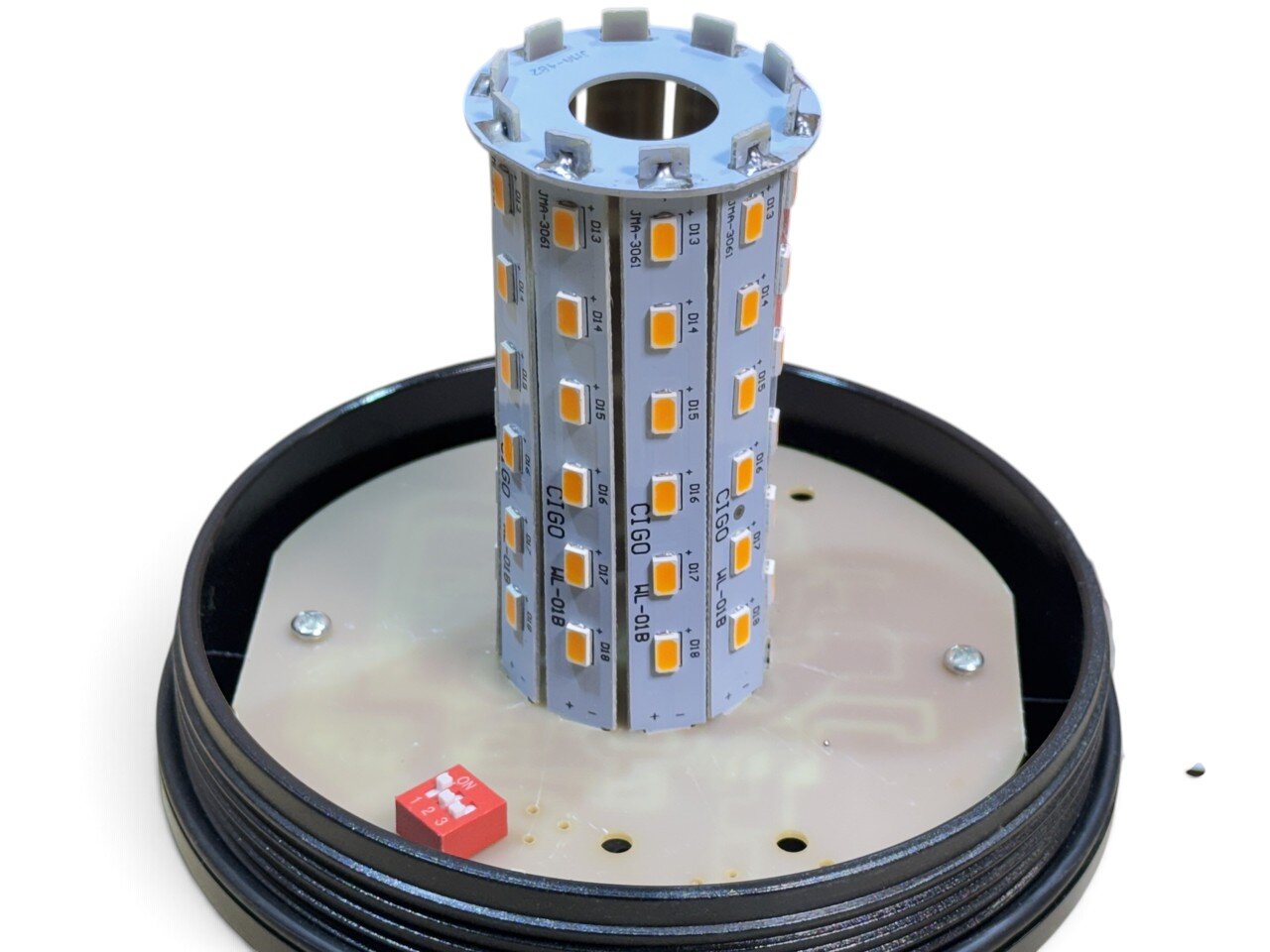 Світодіодна LED Мигалка жовта на 3-режима на 12-24V
